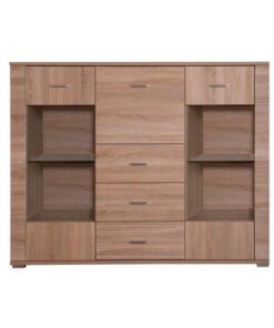 Comoda, 8 sertare mdf stejar sonoma Grand, 140x39x118 cm
