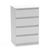 Comoda, cu 4 sertare din mdf alb, Hany, 60x49x95 cm