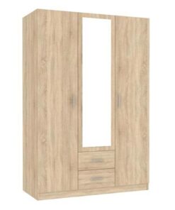 Dulap 2 usi 2 sertare pal melaminat stejar sonoma Invita