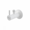 Robinet coltar rotund alb mat cu filtru 1 2 A 3 8 Alcadrain ARV001B