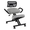 Scaun birou, ergonomic bej negru, Rufus, 68x61x78-90 cm