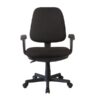 Scaun birou, tapiterie textil negru, Colby, 60x52x90-100 cm