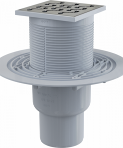 Sifon pardoseala cu gratar otel inoxidabil, 105x105 mm iesire verticala si guler izolatie APV202