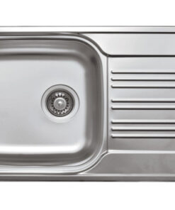 Chiuveta bucatarie inox cu picurator crom leinen, 78x44 cm, Deante Xylo