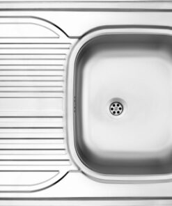 Chiuveta bucatarie inox cu picurator crom leinen, cuva dreapta, Deante Tango