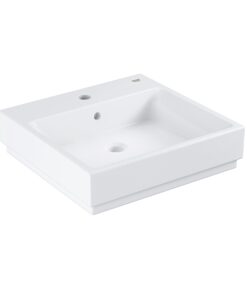 Lavoar Grohe Cube Ceramic 50, montare pe blat Pure Guard, alpine white - 3947800H