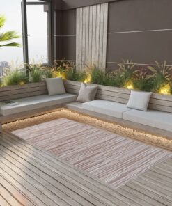 vidaXL Covor de exterior, maro, 120x180 cm, PP