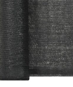 vidaXL Plasă pentru intimitate, negru, 1 x 50 m, HDPE, 150 g/m²