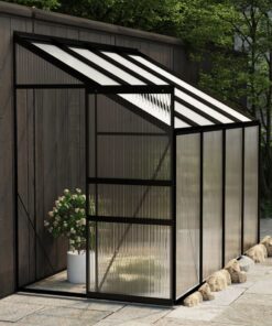 vidaXL Seră, antracit, 5,24 m², aluminiu