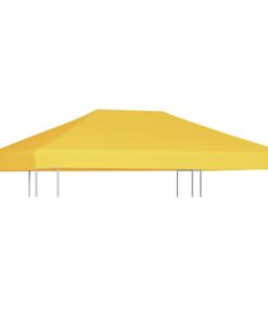 vidaXL Acoperiș de pavilion, 270 g/m², galben, 4 x 3 m