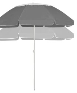 vidaXL Umbrelă de plajă, antracit, 300 cm