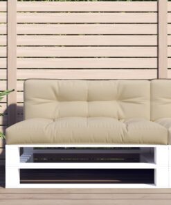 vidaXL Pernă de paleți, bej, 120x40x12 cm, material textil