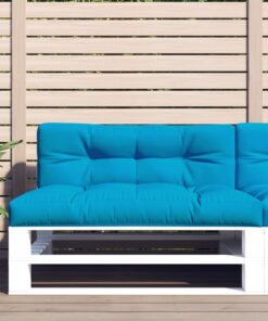 vidaXL Perne de paleți, 2 buc., albastru, material textil