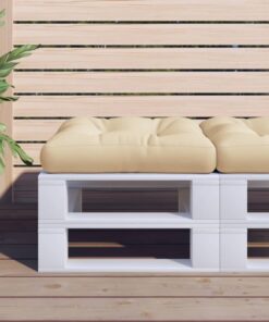 vidaXL Pernă de paleți, bej, 58x58x10 cm, material textil