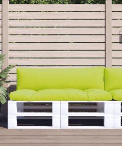 vidaXL Perne de paleți, 2 buc, verde aprins, material textil
