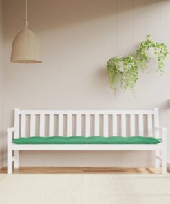 vidaXL Pernă de bancă de grădină, verde, 200x50x7 cm, textil oxford