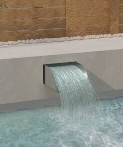 vidaXL Cascadă cu LED-uri, 30 x 34 x 14 cm, oțel inoxidabil 304