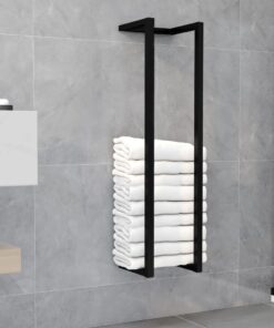 vidaXL Suport de prosoape, negru, 25x20x95 cm, fier