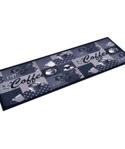 vidaXL Covoraș de bucătărie lavabil, albastru, 60x300 cm, model cafea