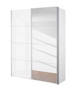 Dulap SUBITO 181x197x61cm alb alpin/ 2 usi oglinda