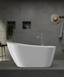 Cada de baie ovala freestanding Spatio Allure, acril alb, 160 x 78 cm