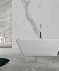 Cada de baie dreptunghiulara freestanding Spatio Harmony, acril alb, 168 x 75 cm