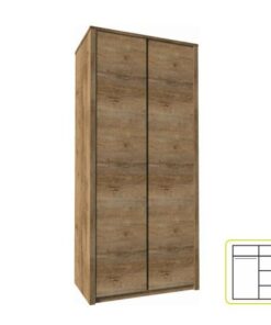 Dulap 2 usi pal stejar lefkas inchis Montana