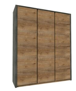 Dulap 3 usi stejar lefkas inchis gri Montana