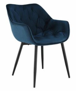 Fotoliu tapiterie catifea albastra Fedris 58x68x80 cm