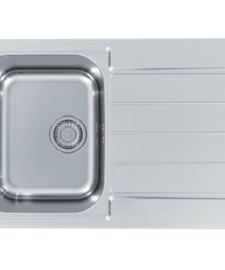 Chiuveta bucatarie inox satin cu picurator, dreapta, Alveus Line Max 80