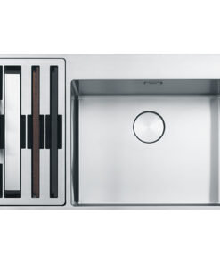 Chiuveta Franke Box Center BWX 220-54-27 ST, 2 cuve, fara picurator, Inox satinat, cu accesorii incluse