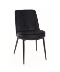 Scaun black KAYLA VELVET