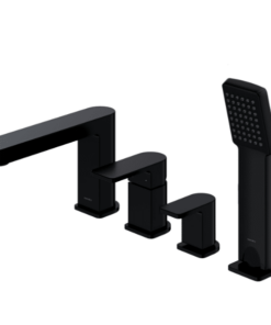 Baterie pentru cada cu 4 gauri Omnires Baretti Negru Mat