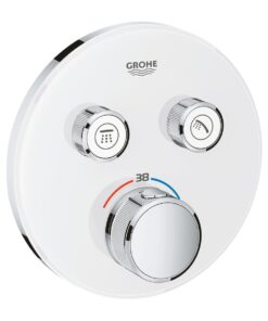 Baterie cada termostatata Grohe Grohtherm SmartControl, 2 iesiri, montaj incastrat, moon white - 29151LS0