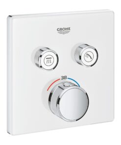 Baterie cada termostatata Grohe Grohtherm SmartControl, 2 iesiri, montaj incastrat, moon white - 29156LS0