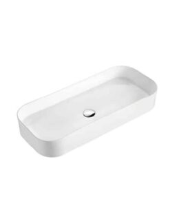 Lavoar pe blat Fluminia Capri 85 cm Alb