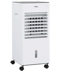 vidaXL Răcitor de aer mobil 3-în-1, alb și negru, 61x31x27 cm, 65 W