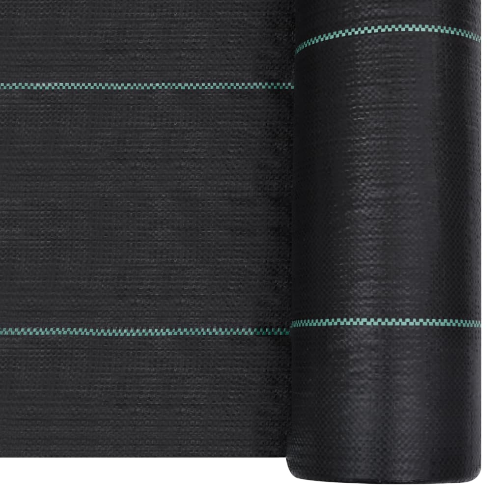 vidaXL Membrană antiburuieni & antirădăcini, negru, 2x50 m, PP