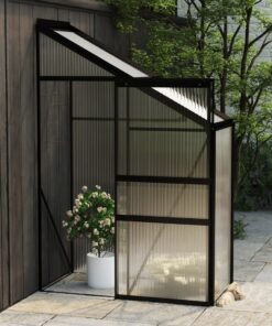 vidaXL Seră, antracit, 1,38 m³, aluminiu