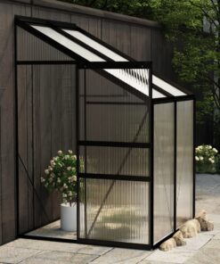vidaXL Seră, antracit, 2,59 m³, aluminiu