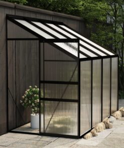 vidaXL Seră, antracit, 5,02 m³, aluminiu