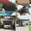 vidaXL Pânză parasolar, crem, 3x4x4 m, țesătură oxford, triunghiular