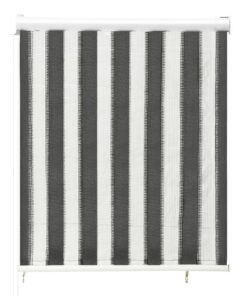 vidaXL Jaluzea rulou de exterior, 300 x 140 cm, dungi antracit și alb