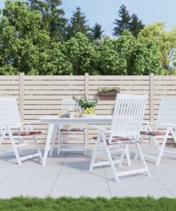 vidaXL Perne de scaun carouri roșii, 4 buc., 50x50x3 cm, textil Oxford