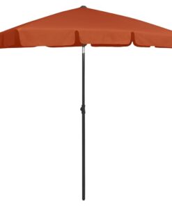 vidaXL Umbrelă de plajă, cărămiziu, 180x120 cm