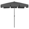vidaXL Umbrelă de plajă, antracit, 200x125 cm