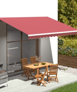 vidaXL Pânză de rezervă pentru copertină, roșu vișiniu, 4,5x3 m