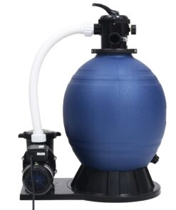 vidaXL Filtru cu nisip supapă cu 7 căi pompă de 1000 W albastru/negru
