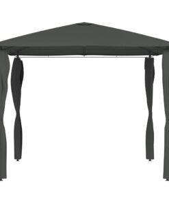 vidaXL Pavilion cu huse pentru stâlpi, antracit, 3x3x2,6 m, 160 g/m²