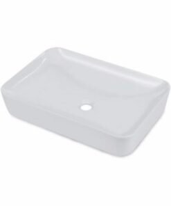 Lavoar pe blat 60x40 cm Deante Tess Alb